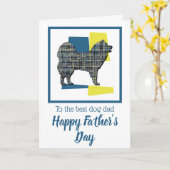 サモエド犬のシルエット トリカラー 父の日カード カード (黄色い花)