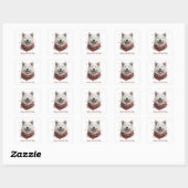 サモエド犬のバレンタインデー スクエアシール (シート)
