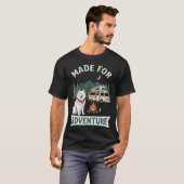 サモエド犬の冒険キャンプ Tシャツ (正面フル)
