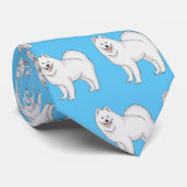 サモエド犬の漫画イラストレーション ネクタイ (ロール)