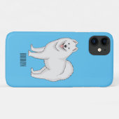 サモエド犬の漫画イラストレーション Case-Mate iPhoneケース (裏面(横))