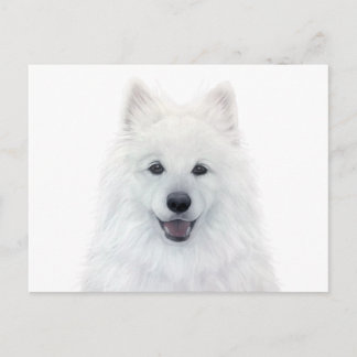 サモエド犬バイミアートオリジナル絵画ズ ポストカード