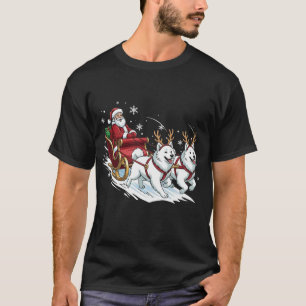 サモエド犬好きのためのクリスマスユーモア Tシャツ