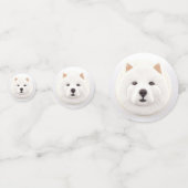 サモエド犬 3Dインスパイアードデザイン コンフェッティ (正面)