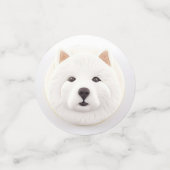 サモエド犬 3Dインスパイアードデザイン コンフェッティ (スモール正面)