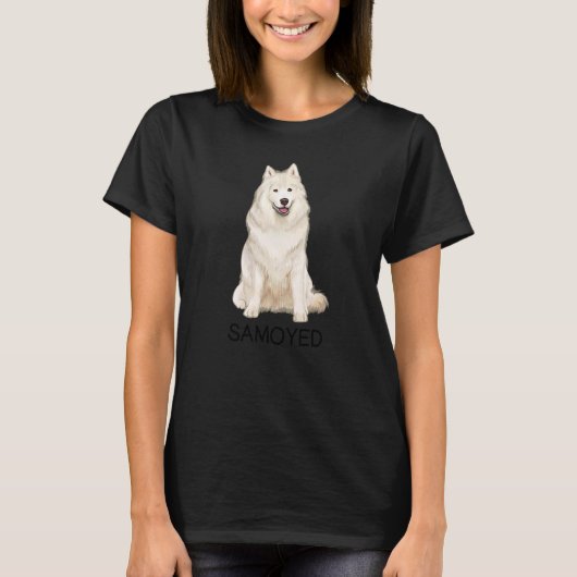 サモエド狂犬 Tシャツ (正面)