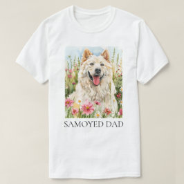 サモエド飼い主のためのメンズTシャツ - サモエドパパシャツ Tシャツ