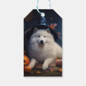 サモエド かぼちゃ ハロウィン おばけ ギフトタグ (裏面)