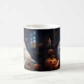 サモエド かぼちゃ ハロウィン おばけ コーヒーマグカップ (中央)