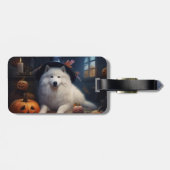 サモエド かぼちゃ ハロウィン おばけ ラゲッジタグ (裏面横)