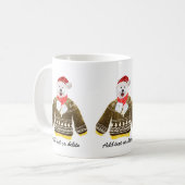 サモエド クリスマス おもしろセーター イヌ コーヒーマグカップ (正面左)