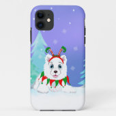サモエド クリスマス エルフカチューシャ Case-Mate iPhoneケース (裏面)