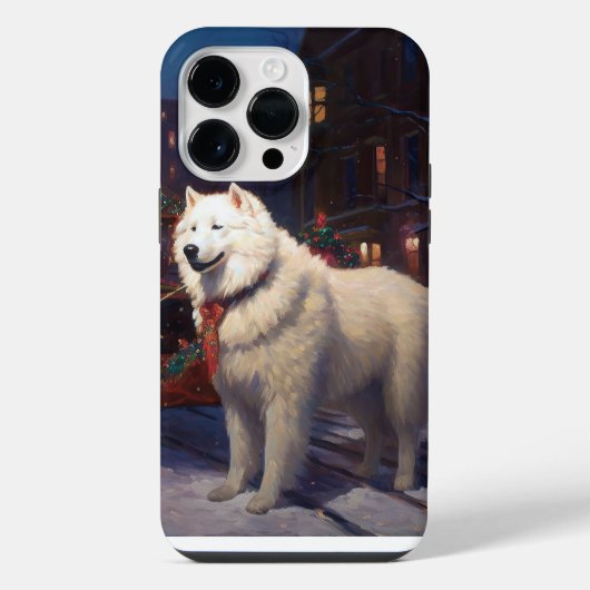 サモエド クリスマス iPhoneケース (裏面)
