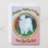 サモエド テーマ 母の日 フラット カード - あなただけの特別なカードをカスタマイズ (正面)