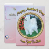 サモエド テーマ 母の日 フラット カード - あなただけの特別なカードをカスタマイズ (正面/裏面)