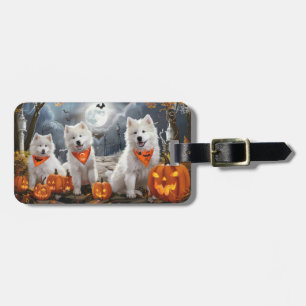 サモエド・ハロウィーン・ホラー ラゲッジタグ