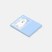 サモエド·パ絵画ピーさん-かわいいオリジナル犬の絵 ポストイット (アングル)