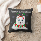 サモエド + 妖精のカチューシャでメリークリスマス クッション (ブランケット)