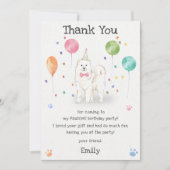 サモエド 犬 子犬 犬の誕生日 お礼のカード 招待状 (正面)