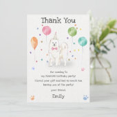 サモエド 犬 子犬 犬の誕生日 お礼のカード 招待状 (スタンド正面)