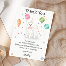 サモエド 犬 子犬 犬の誕生日 お礼のカード
