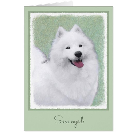 サモエド 絵画 - かわいい犬のアート (正面)