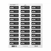 サモエードドッグシルエットとハート差出人住所 ラベル (フルシート)