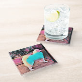 サモカラフルイドのガラスのコースター ガラスコースター (アングル)