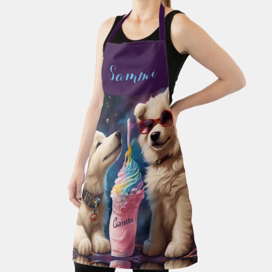 サモクールイド子犬この世界ミルクシェイク エプロン (インサイチュ)