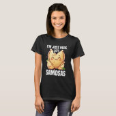 サモサス恋人インディアンフードインディアンラップ新鮮なサモス Tシャツ (正面フル)