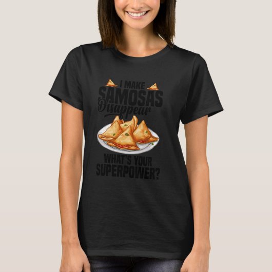 サモサフードインディアングルメサモサメーカー野菜 Tシャツ (正面)