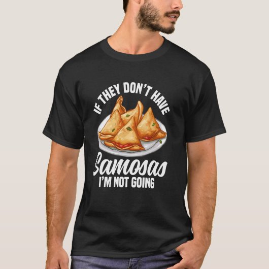 サモサメーカーサモサグルメインディアンフードビーガンサモ Tシャツ (正面)