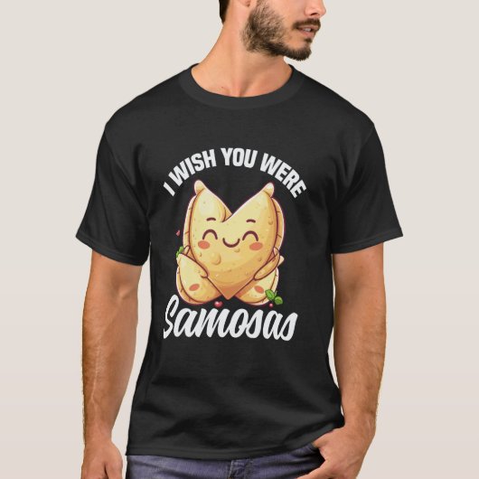 サモサ作りサモサフードインド料理ヴィーガンサモサ Tシャツ (正面)