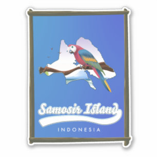 サモシール島インドネシア旅行地図 シール