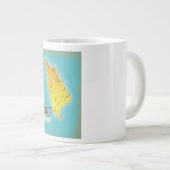 サモスギリシャ島の地図巨大コーヒーマグ ジャンボコーヒーマグカップ (正面右)