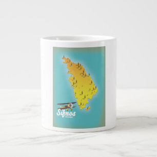 サモスギリシャ島の地図巨大コーヒーマグ ジャンボコーヒーマグカップ
