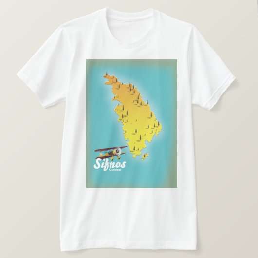 サモスギリシャ島の地図Tシャツ Tシャツ (デザイン正面)