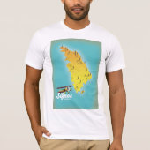 サモスギリシャ島の地図Tシャツ Tシャツ (正面)