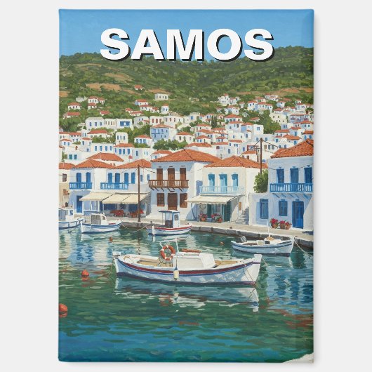 サモスギリシャ旅行 マグネット (正面)