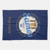 サモス島インギリシャのレトロヴィンテージ休暇 キッチンタオル (横)