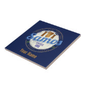 サモス島インギリシャのレトロヴィンテージ休暇 タイル (側面)