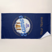 サモス島インギリシャのレトロヴィンテージ休暇 ビーチタオル (正面)