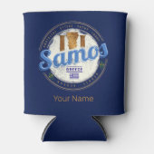 サモス島インギリシャのレトロヴィンテージ休暇 缶クーラー (正面)