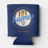 サモス島インギリシャのレトロヴィンテージ休暇 缶クーラー (裏面)