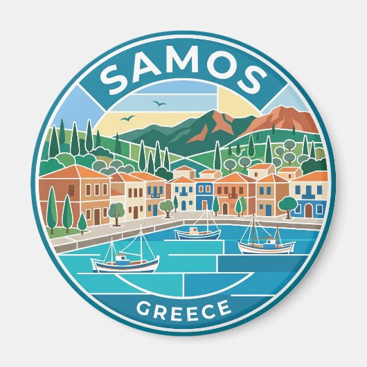 サモス ギリシャ マグネット (正面)