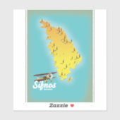 サモス ギリシャ 島 マップ ステッカー シール (シート)