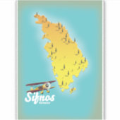 サモス ギリシャ 島 マップ ステッカー シール (正面)