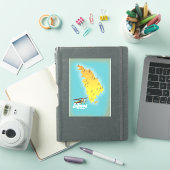 サモス ギリシャ 島 マップ ステッカー シール (iPadカバー)