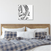サモモダンアの刺青アート キャンバスプリント (インサイチュ (寝室))