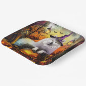 サモ不気味イド犬ハロウィーン魔女とカボチャ ペーパープレート (傾斜あり)